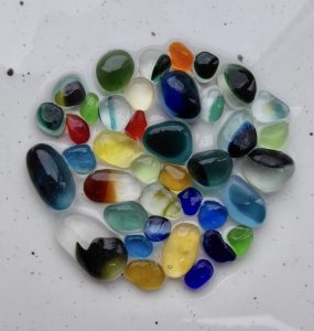 Tumbled Seaham Sea Glass Arrangement by Reclaimed in Silver